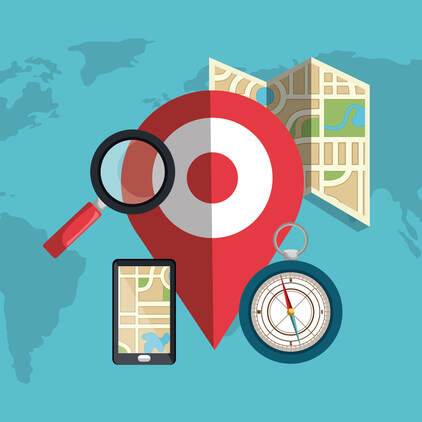 local seo service image with location symbol and search icon